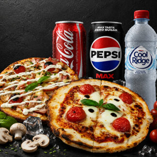 1 Small Pizza + Free Can or Water
